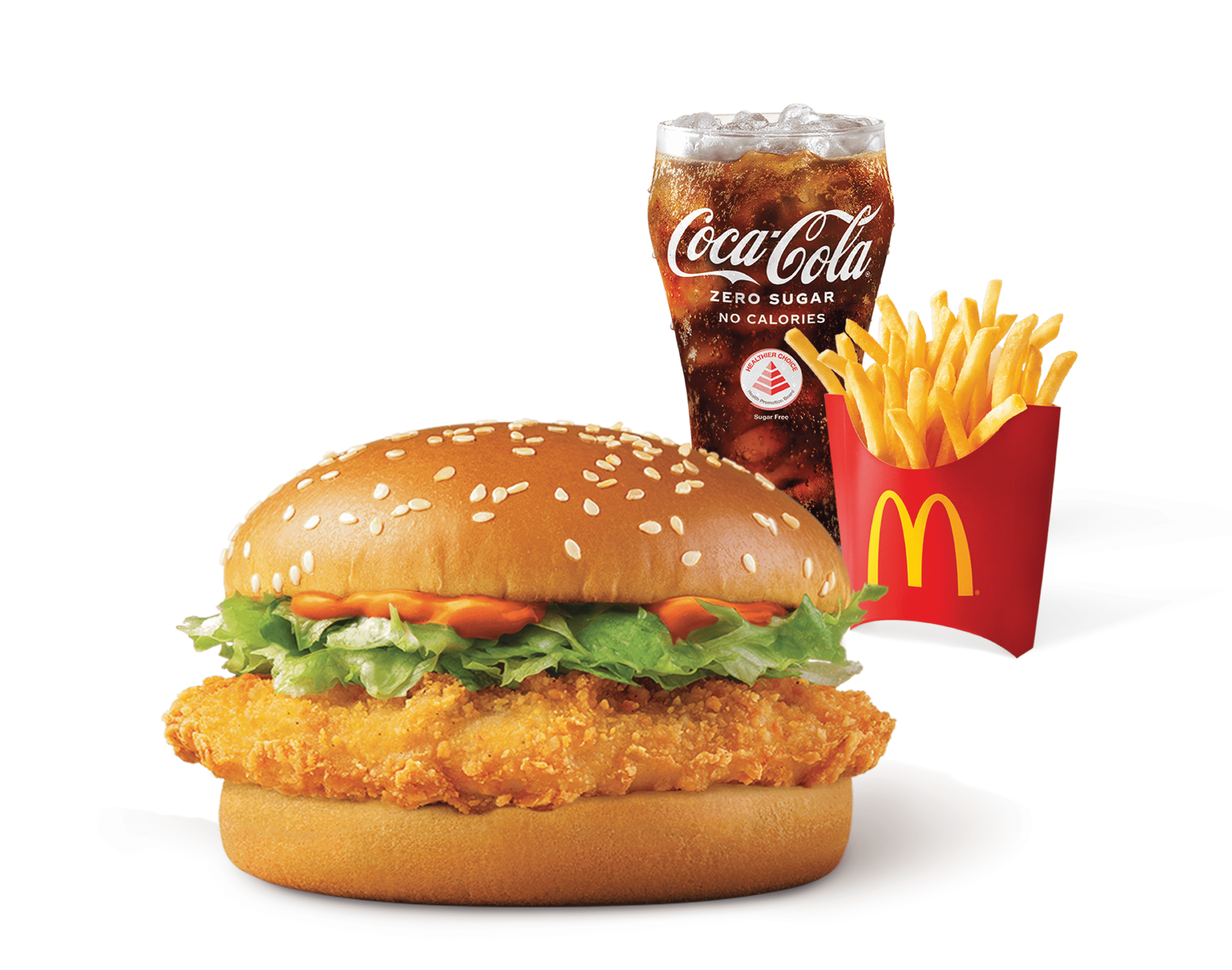Spicy Tomato Chicken Burger Meal 