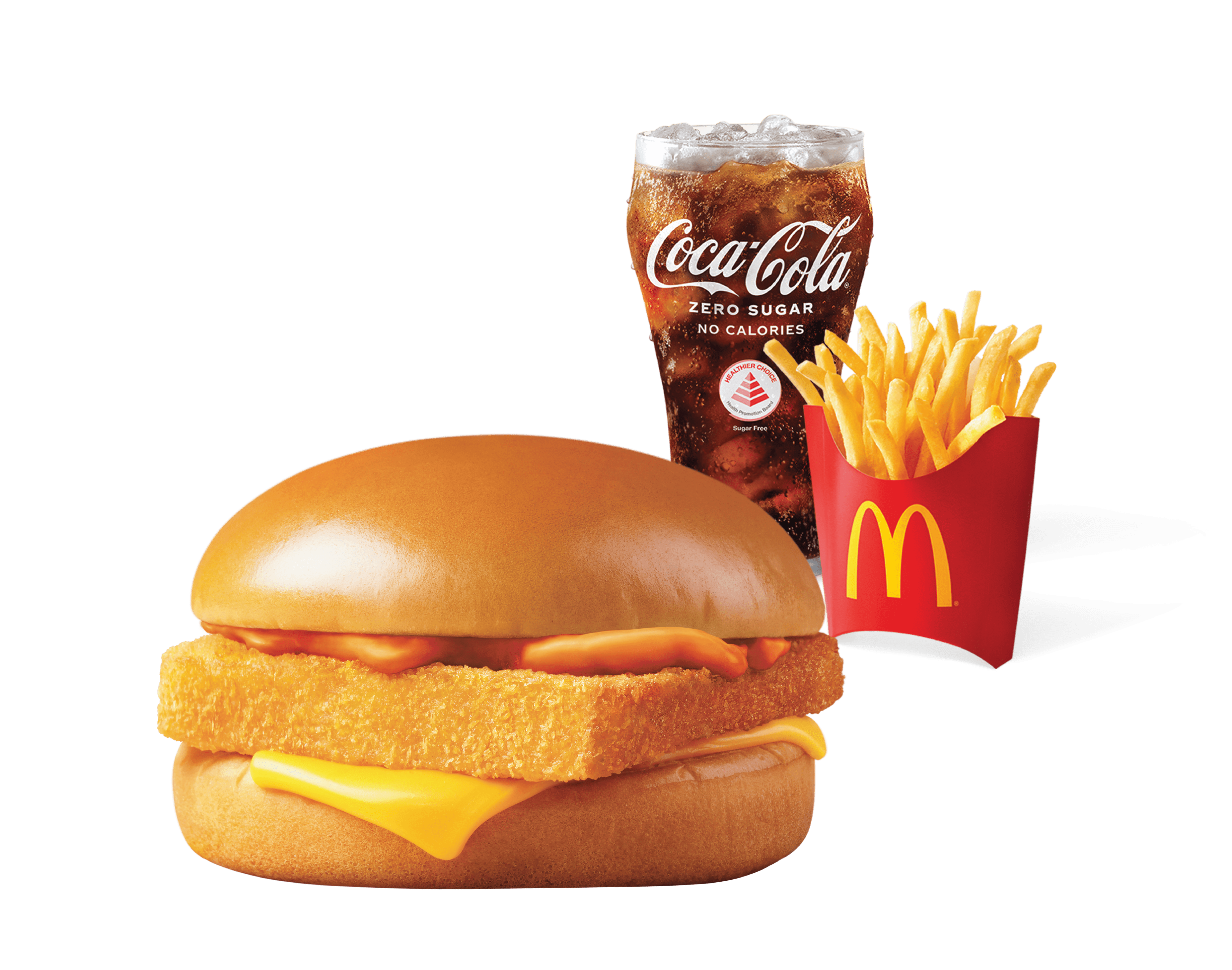 Spicy Tomato Fish Burger Meal 