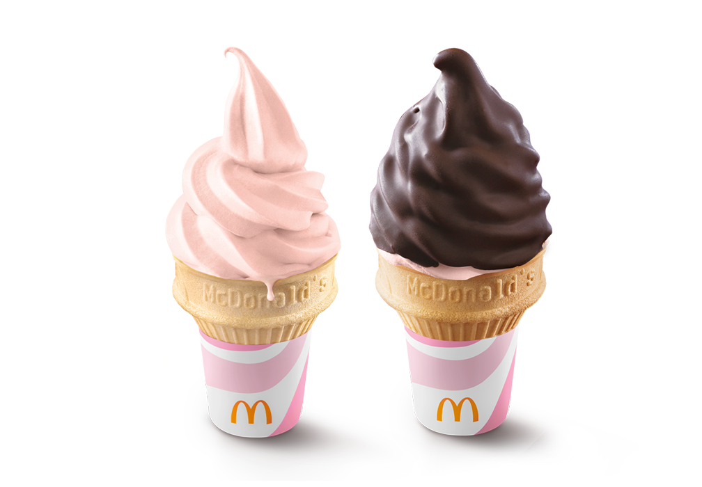 Strawberry Cone and Strawberry ChocoCone® 