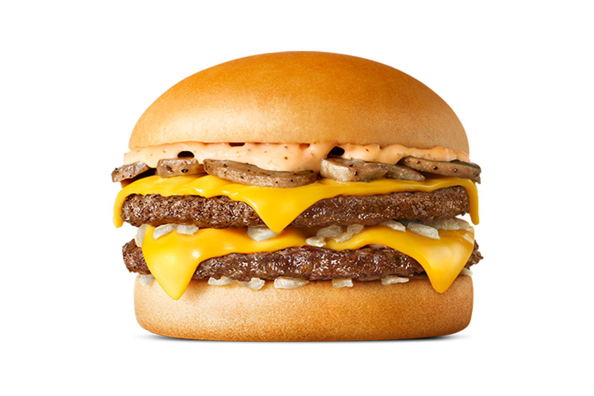 Creamy Mushroom Cheeseburger (Double/Triple)