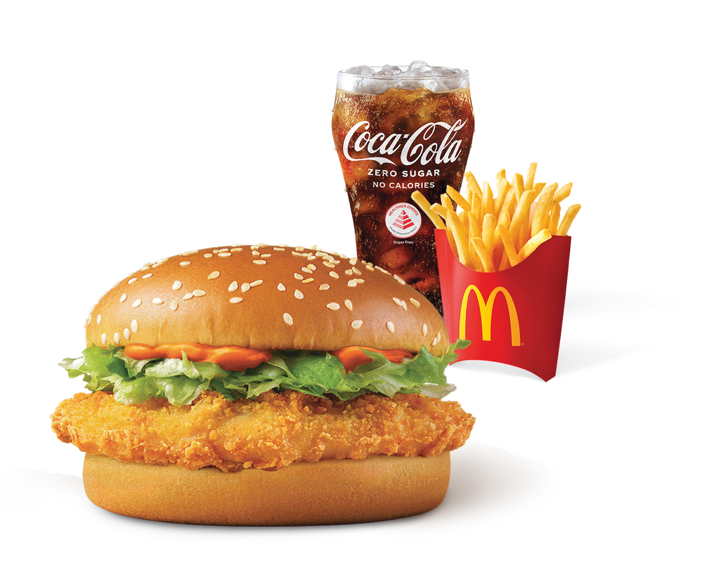 Spicy Tomato Chicken Burger Meal 