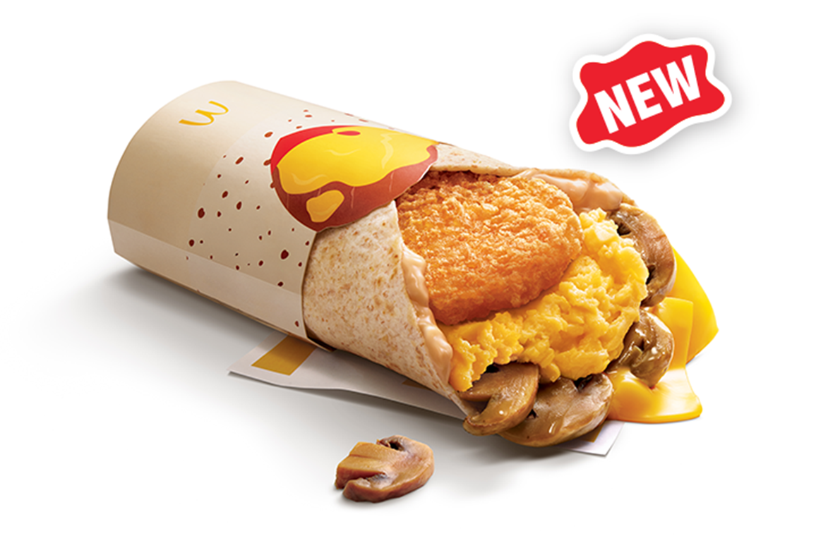 Cheesy Mushroom Wrap 