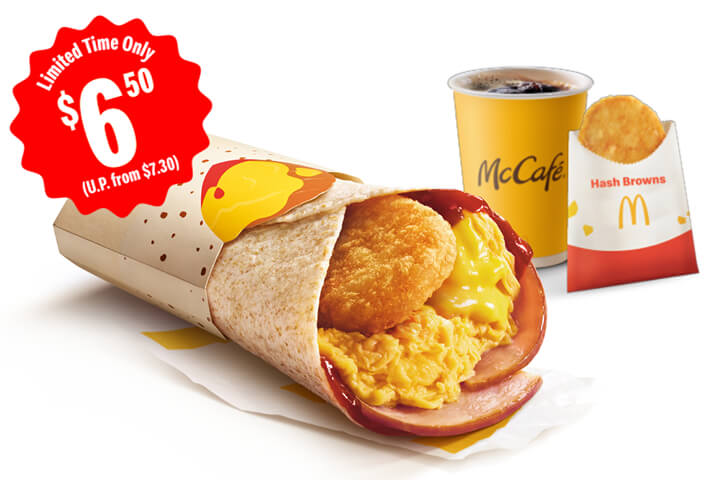 Breakfast Wrap Chicken Ham 
