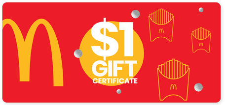 Mcdonalds outlet gift certificate